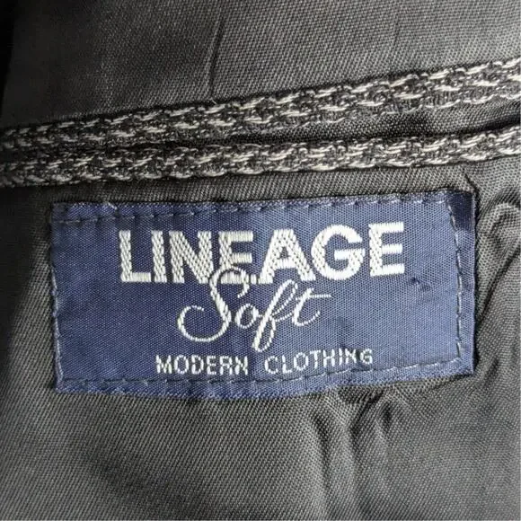 Lineage Soft Men’s Blazer 44R Gray Textured USA Modern Fit Sport Coat Jacket - Picture 3 of 4